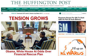 The Huffington Post homepage